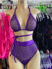 NET HIGH WAIST SET