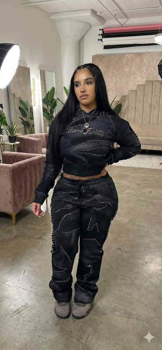 Born Exotic Black Sweatsuit
