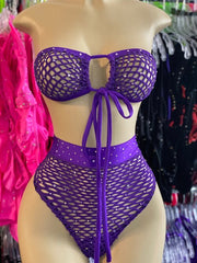 NET HIGH WAIST SET