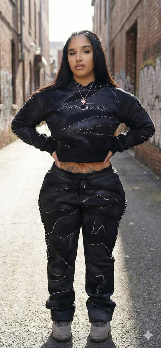Born Exotic Black Sweatsuit