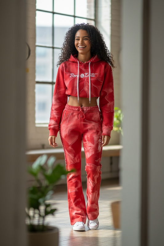 Born Exotic Red Sweatsuit